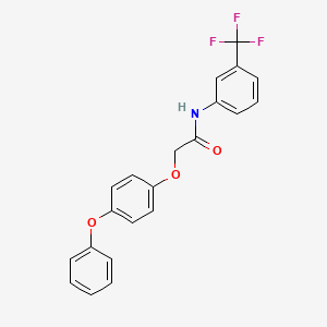 molecular formula C21H16F3NO3 B2359501 2-(4-phenoxyphenoxy)-N-[3-(trifluoromethyl)phenyl]acetamide CAS No. 397279-13-9