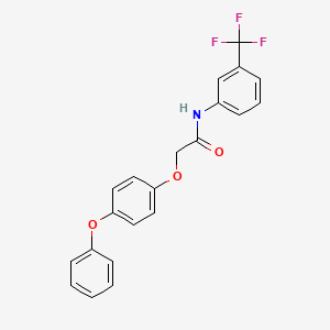 molecular formula C21H16F3NO3 B2359501 2-(4-フェノキシフェノキシ)-N-[3-(トリフルオロメチル)フェニル]アセトアミド CAS No. 397279-13-9