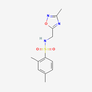 molecular formula C12H15N3O3S B2359502 2,4-dimethyl-N-[(3-methyl-1,2,4-oxadiazol-5-yl)methyl]benzenesulfonamide CAS No. 1235640-75-1