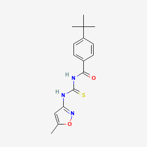 molecular formula C16H19N3O2S B2359505 1-(4-(Tert-butyl)benzoyl)-3-(5-methylisoxazol-3-YL)thiourea CAS No. 477508-64-8
