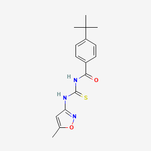 molecular formula C16H19N3O2S B2359505 1-(4-(叔丁基)苯甲酰)-3-(5-甲基异噁唑-3-基)硫脲 CAS No. 477508-64-8