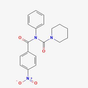 molecular formula C19H19N3O4 B2359508 N-(4-nitrobenzoyl)-N-phenylpiperidine-1-carboxamide CAS No. 899992-43-9
