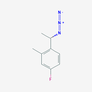 molecular formula C9H10FN3 B2359509 1-[(1S)-1-Azidoethyl]-4-fluoro-2-methylbenzene CAS No. 2126143-45-9