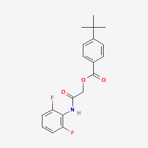 molecular formula C19H19F2NO3 B2359511 [2-(2,6-二氟苯胺)-2-氧代乙基] 4-叔丁基苯甲酸酯 CAS No. 387841-51-2