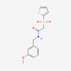 molecular formula C14H15NO4S2 B2359515 N-(3-metoxibencil)-2-(tiofen-2-ilsulfonil)acetamida CAS No. 1020970-08-4