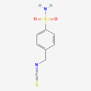 molecular formula C8H8N2O2S2 B2359516 4-(Isothiocyanatomethyl)benzene-1-sulfonamide CAS No. 51929-73-8