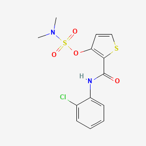 molecular formula C13H13ClN2O4S2 B2359519 2-[(2-chloroanilino)carbonyl]-3-thienyl-N,N-dimethylsulfamate CAS No. 344263-67-8