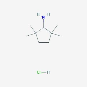molecular formula C9H20ClN B2359523 2,2,5,5-Tetramethylcyclopentan-1-amine;hydrochloride CAS No. 2287279-27-8