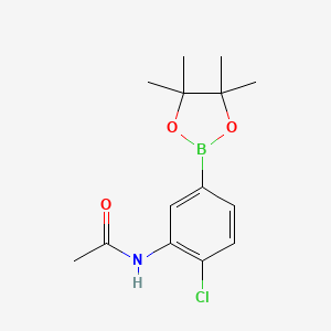 molecular formula C14H19BClNO3 B2359532 N-(2-chloro-5-(4,4,5,5-tetramethyl-1,3,2-dioxaborolan-2-yl)phenyl)acetamide CAS No. 1351379-40-2