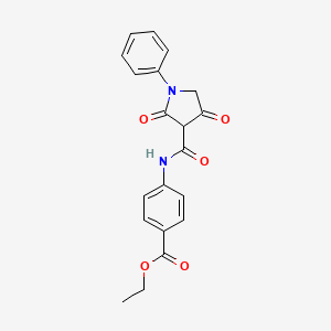 Ethyl 4-(2,4-dioxo-1-phenylpyrrolidine-3-carboxamido)benzoate