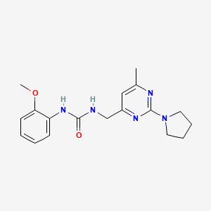 1-(2-Methoxyphenyl)-3-((6-methyl-2-(pyrrolidin-1-yl)pyrimidin-4-yl)methyl)urea
