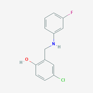 4-Chloro-2-{[(3-fluorophenyl)amino]methyl}phenol