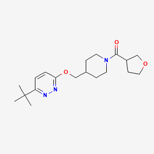 [4-[(6-Tert-butylpyridazin-3-yl)oxymethyl]piperidin-1-yl]-(oxolan-3-yl)methanone