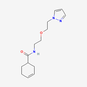 N-{2-[2-(1H-pyrazol-1-yl)ethoxy]ethyl}cyclohex-3-ene-1-carboxamide