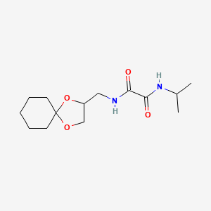 molecular formula C14H24N2O4 B2359572 N1-(1,4-dioxaspiro[4.5]decan-2-ylmethyl)-N2-isopropyloxalamide CAS No. 941995-97-7