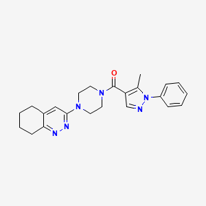 (5-methyl-1-phenyl-1H-pyrazol-4-yl)(4-(5,6,7,8-tetrahydrocinnolin-3-yl)piperazin-1-yl)methanone