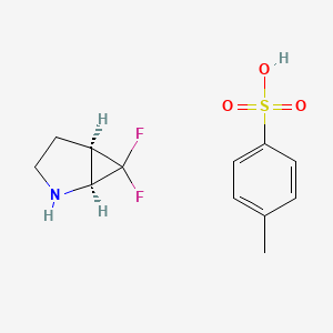 molecular formula C12H15F2NO3S B2359606 (1S,5R)-6,6-Difluoro-2-azabicyclo[3.1.0]hexane;4-methylbenzenesulfonic acid CAS No. 2408936-58-1