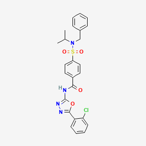 molecular formula C25H23ClN4O4S B2359607 4-[benzyl(propan-2-yl)sulfamoyl]-N-[5-(2-chlorophenyl)-1,3,4-oxadiazol-2-yl]benzamide CAS No. 533869-37-3