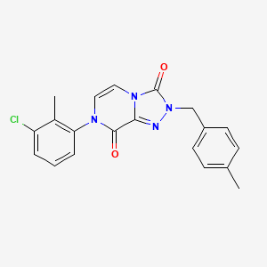 molecular formula C20H17ClN4O2 B2359618 7-(3-chloro-2-methylphenyl)-2-(4-methylbenzyl)-[1,2,4]triazolo[4,3-a]pyrazine-3,8(2H,7H)-dione CAS No. 2034281-95-1