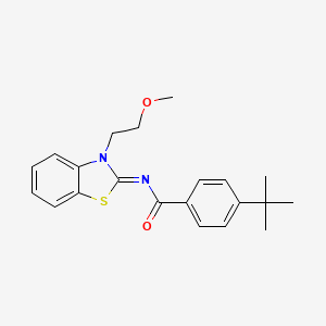 (Z)-4-(tert-butyl)-N-(3-(2-methoxyethyl)benzo[d]thiazol-2(3H)-ylidene)benzamide