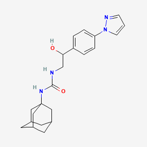 molecular formula C22H28N4O2 B2359632 1-(1-Adamantyl)-3-[2-hydroxy-2-(4-pyrazol-1-ylphenyl)ethyl]urea CAS No. 2415455-84-2