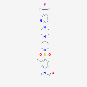 N-{3-methyl-4-[(4-{4-[5-(trifluoromethyl)pyridin-2-yl]piperazin-1-yl}piperidin-1-yl)sulfonyl]phenyl}acetamide