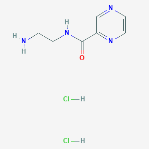 molecular formula C7H12Cl2N4O B2359634 N-(2-Aminoethyl)pyrazine-2-carboxamide dihydrochloride CAS No. 2137611-82-4