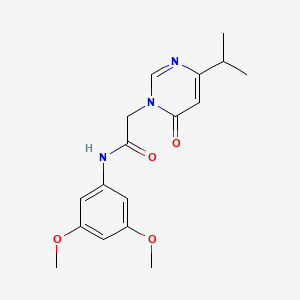 molecular formula C17H21N3O4 B2359641 N-(3,5-dimethoxyphenyl)-2-(4-isopropyl-6-oxopyrimidin-1(6H)-yl)acetamide CAS No. 1203262-79-6