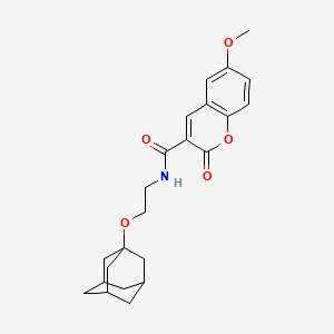 N-[2-(adamantan-1-yloxy)ethyl]-6-methoxy-2-oxo-2H-chromene-3-carboxamide