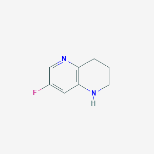 molecular formula C8H9FN2 B2359648 7-Fluoro-1,2,3,4-tetrahydro-1,5-naphthyridine CAS No. 1211527-95-5