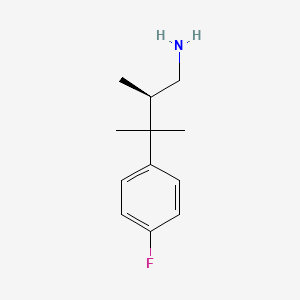 molecular formula C12H18FN B2359649 (2R)-3-(4-Fluorophenyl)-2,3-dimethylbutan-1-amine CAS No. 2248183-44-8