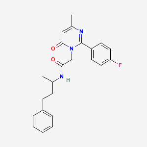 2-[2-(4-fluorophenyl)-4-methyl-6-oxo-1(6H)-pyrimidinyl]-N-(1-methyl-3-phenylpropyl)acetamide