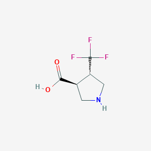 molecular formula C6H8F3NO2 B2359655 (3s,4s)-4-(Trifluoromethyl)pyrrolidine-3-carboxylic acid CAS No. 1909288-71-6