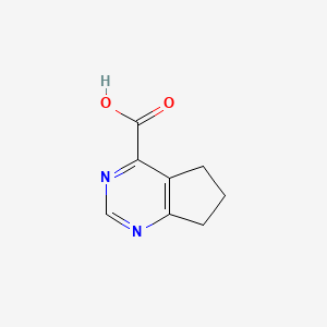 molecular formula C8H8N2O2 B2359656 6,7-dihydro-5H-cyclopenta[d]pyrimidine-4-carboxylic acid CAS No. 1083396-50-2