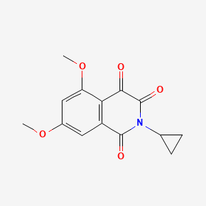 molecular formula C14H13NO5 B2359657 2-Cyclopropyl-5,7-dimethoxyisoquinoline-1,3,4(2H)-trione CAS No. 1049159-99-0