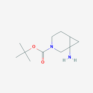 molecular formula C11H20N2O2 B2359662 tert-Butyl 1-amino-3-azabicyclo[4.1.0]heptane-3-carboxylate CAS No. 1250993-33-9