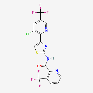 N-{4-[3-chloro-5-(trifluoromethyl)pyridin-2-yl]-1,3-thiazol-2-yl}-3-(trifluoromethyl)pyridine-2-carboxamide