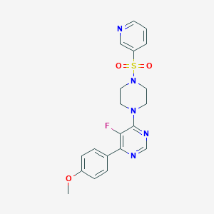 molecular formula C20H20FN5O3S B2359668 5-Fluoro-4-(4-methoxyphenyl)-6-(4-pyridin-3-ylsulfonylpiperazin-1-yl)pyrimidine CAS No. 2380181-85-9