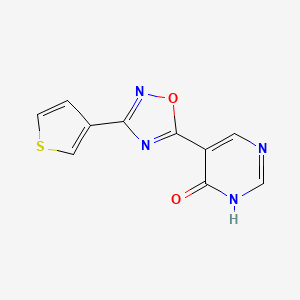 molecular formula C10H6N4O2S B2359674 5-[3-(3-thienyl)-1,2,4-oxadiazol-5-yl]pyrimidin-4(3H)-one CAS No. 1923052-07-6