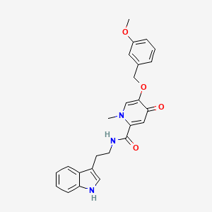 molecular formula C25H25N3O4 B2359682 N-(2-(1H-indol-3-yl)ethyl)-5-((3-methoxybenzyl)oxy)-1-methyl-4-oxo-1,4-dihydropyridine-2-carboxamide CAS No. 1021249-76-2
