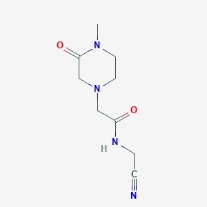 molecular formula C9H14N4O2 B2359684 N-(Cyanomethyl)-2-(4-methyl-3-oxopiperazin-1-yl)acetamide CAS No. 2130316-86-6