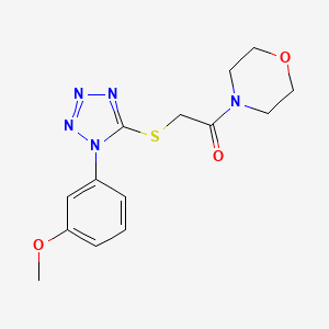 2-((1-(3-methoxyphenyl)-1H-tetrazol-5-yl)thio)-1-morpholinoethanone