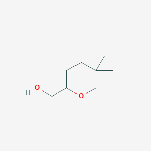 molecular formula C8H16O2 B2359700 (5,5-Dimethyltetrahydro-2H-pyran-2-yl)methanol CAS No. 2149729-75-7