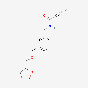 N-[[3-(Oxolan-2-ylmethoxymethyl)phenyl]methyl]but-2-ynamide