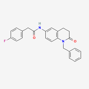 molecular formula C24H21FN2O2 B2359703 N-(1-benzyl-2-oxo-1,2,3,4-tetrahydroquinolin-6-yl)-2-(4-fluorophenyl)acetamide CAS No. 941953-51-1