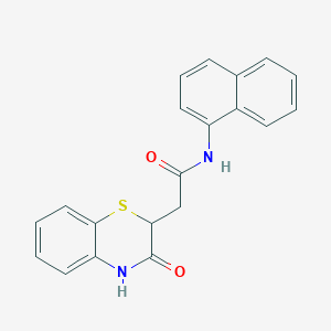 molecular formula C20H16N2O2S B2359708 N-naphthalen-1-yl-2-(3-oxo-4H-1,4-benzothiazin-2-yl)acetamide CAS No. 371140-99-7