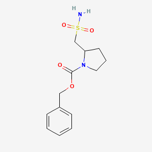 molecular formula C13H18N2O4S B2359713 苄基 2-(磺酰甲基)吡咯烷-1-羧酸酯 CAS No. 1823772-03-7