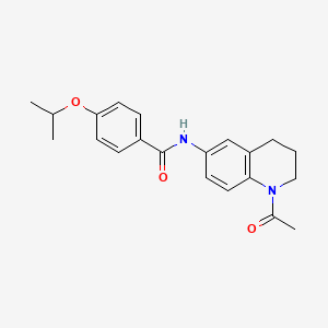 molecular formula C21H24N2O3 B2359722 N-(1-acetyl-1,2,3,4-tetrahydroquinolin-6-yl)-4-isopropoxybenzamide CAS No. 941870-72-0