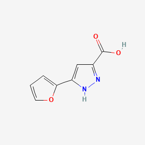 molecular formula C8H6N2O3 B2359725 5-(2-furyl)-1H-pyrazole-3-carboxylic acid CAS No. 116153-81-2; 890006-97-0