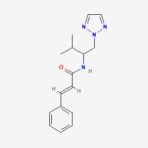 molecular formula C16H20N4O B2359726 N-(3-甲基-1-(2H-1,2,3-三唑-2-基)丁-2-基)肉桂酰胺 CAS No. 2035001-49-9